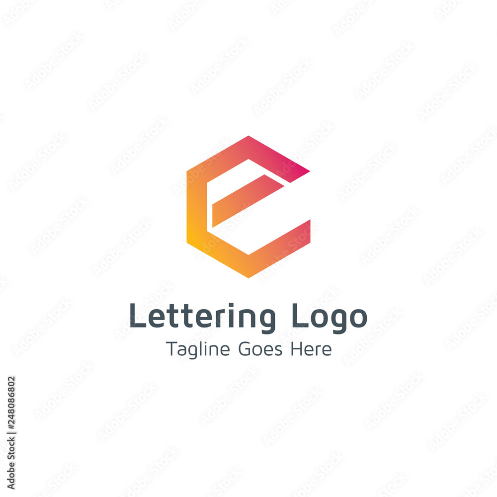 Lettering E Vector Lettering E Vector
