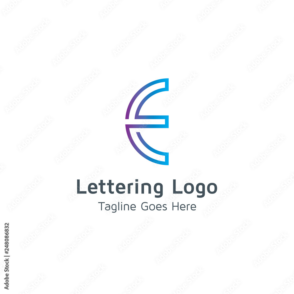 Lettering E Vector Lettering E Vector