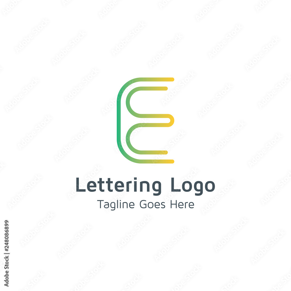 Lettering E Vector Lettering E Vector