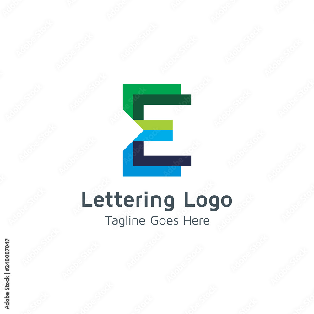 Lettering E Vector Lettering E Vector