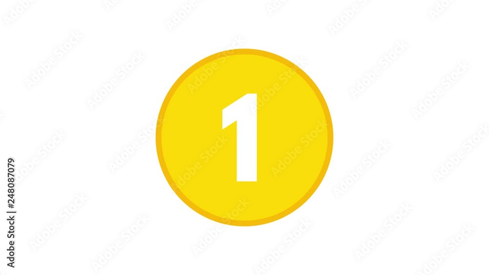 Sliding Circles Reveal Numbers Counting Up 1 to 10 Color Yellow Version 2 Sliding Circles Reveal Numbers Counting Up 1 to 10 Color Yellow Version 2
