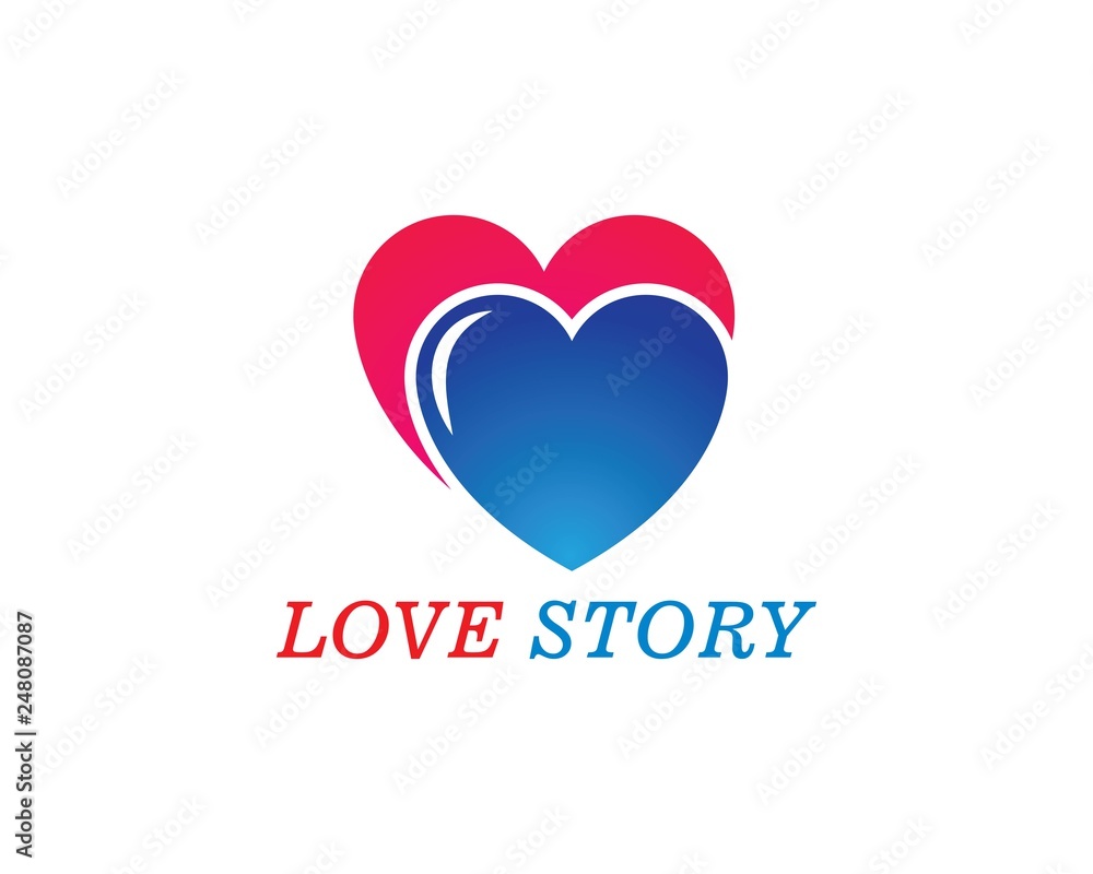 Love Logo Vector icon illustration design