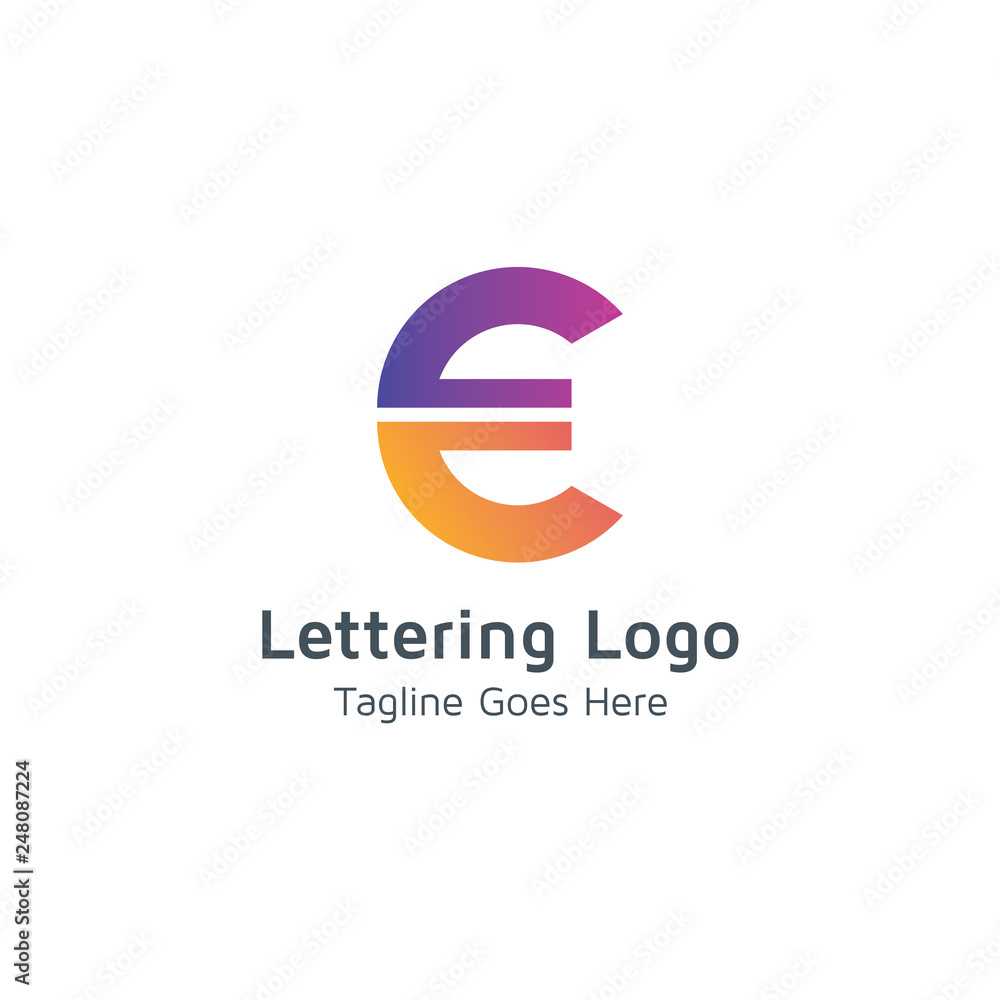 Lettering E Vector Lettering E Vector