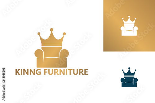 King Furniture Logo Template Design Vector, Emblem, Design Concept, Creative Symbol, Icon