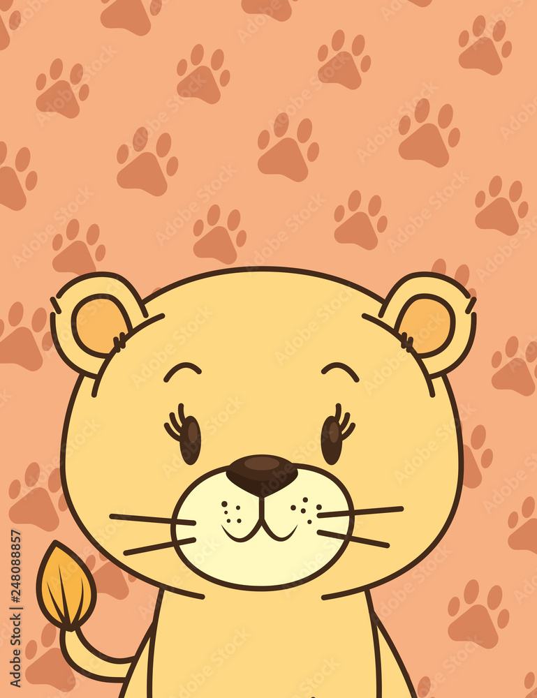 Fototapeta premium cute little tiger character