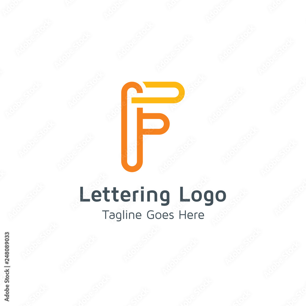Lettering F Vector