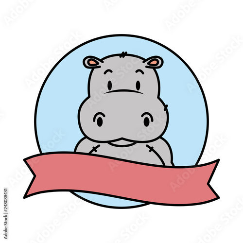 cute little hippo character