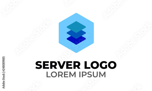 Server Hosting Framework Modern Minimalistic Logo