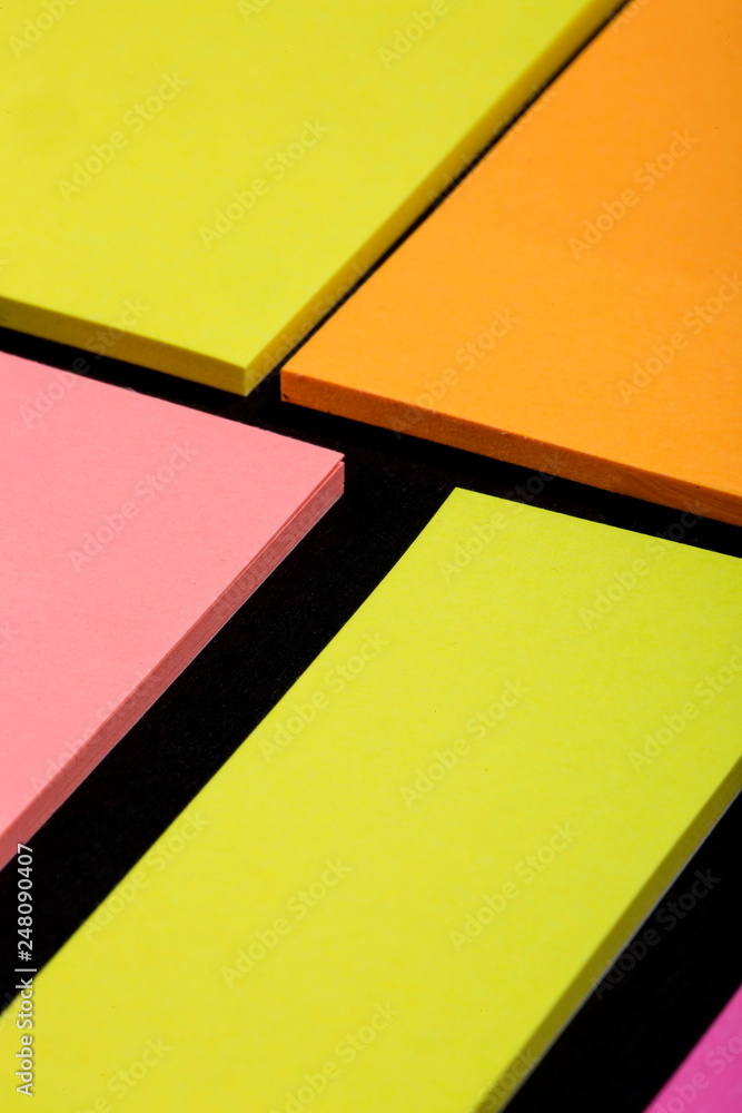Abstract background with tear-off sheets of colored paper Abstract background with tear-off sheets of colored paper
