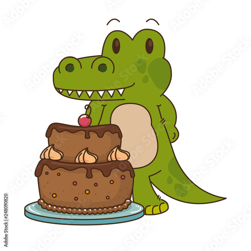 cute little crocodrile character