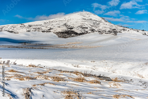 Snow Covered Steptoe Butte Near Colfax Washington. photo