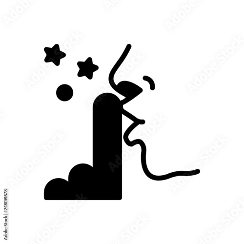 Black solid icon for discretion 