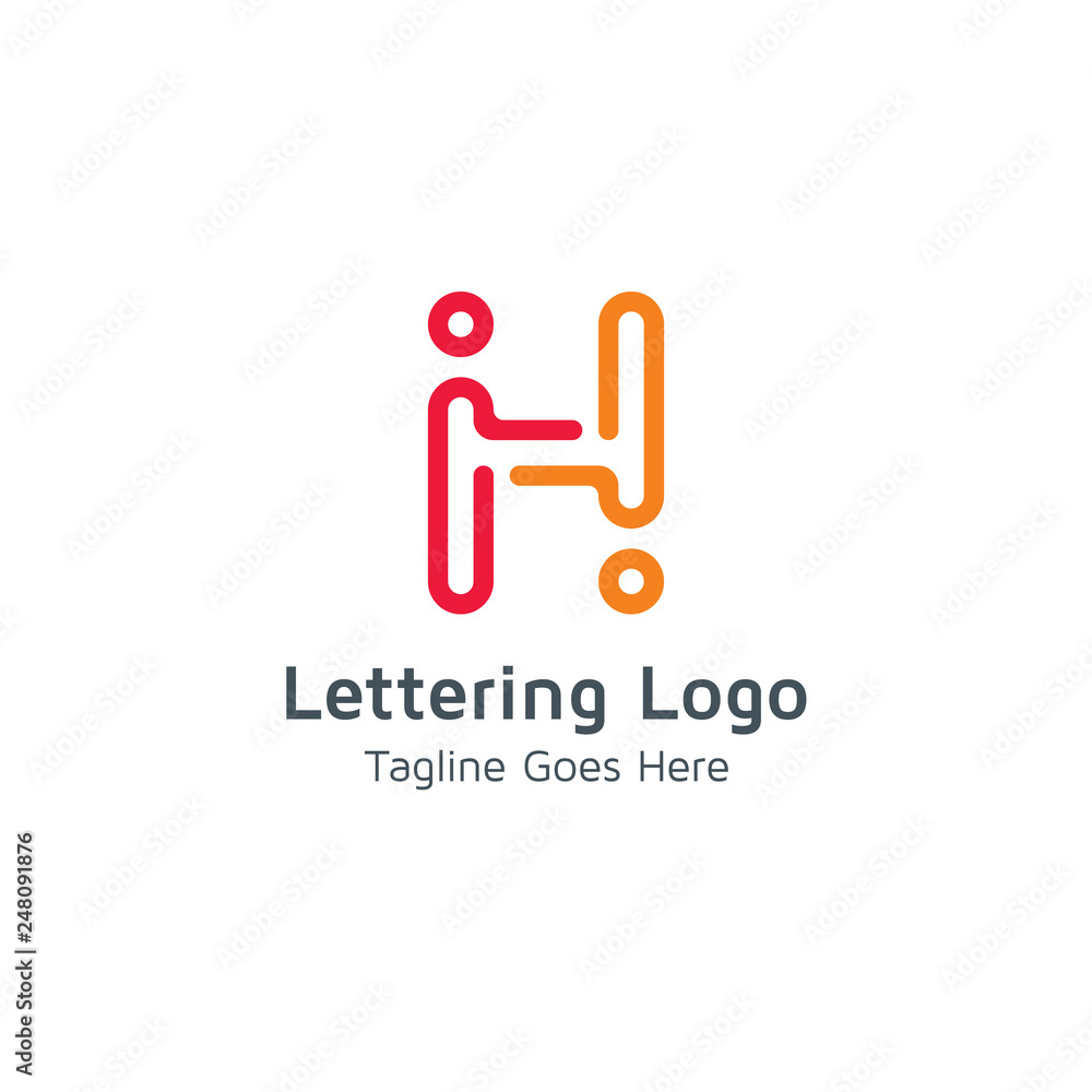 Lettering H Vector Lettering H Vector