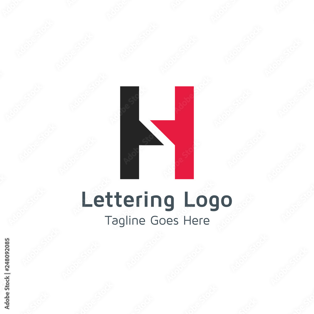 Lettering H Vector