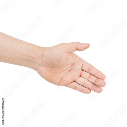 hand isolated on white