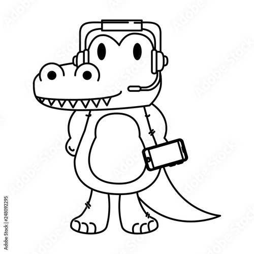 cute little crocodrile character