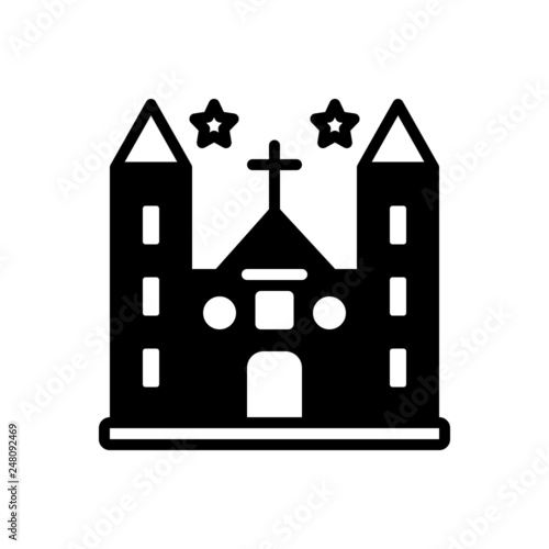Black solid icon for diocese 