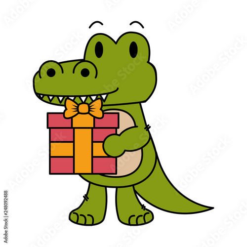 cute little crocodrile character