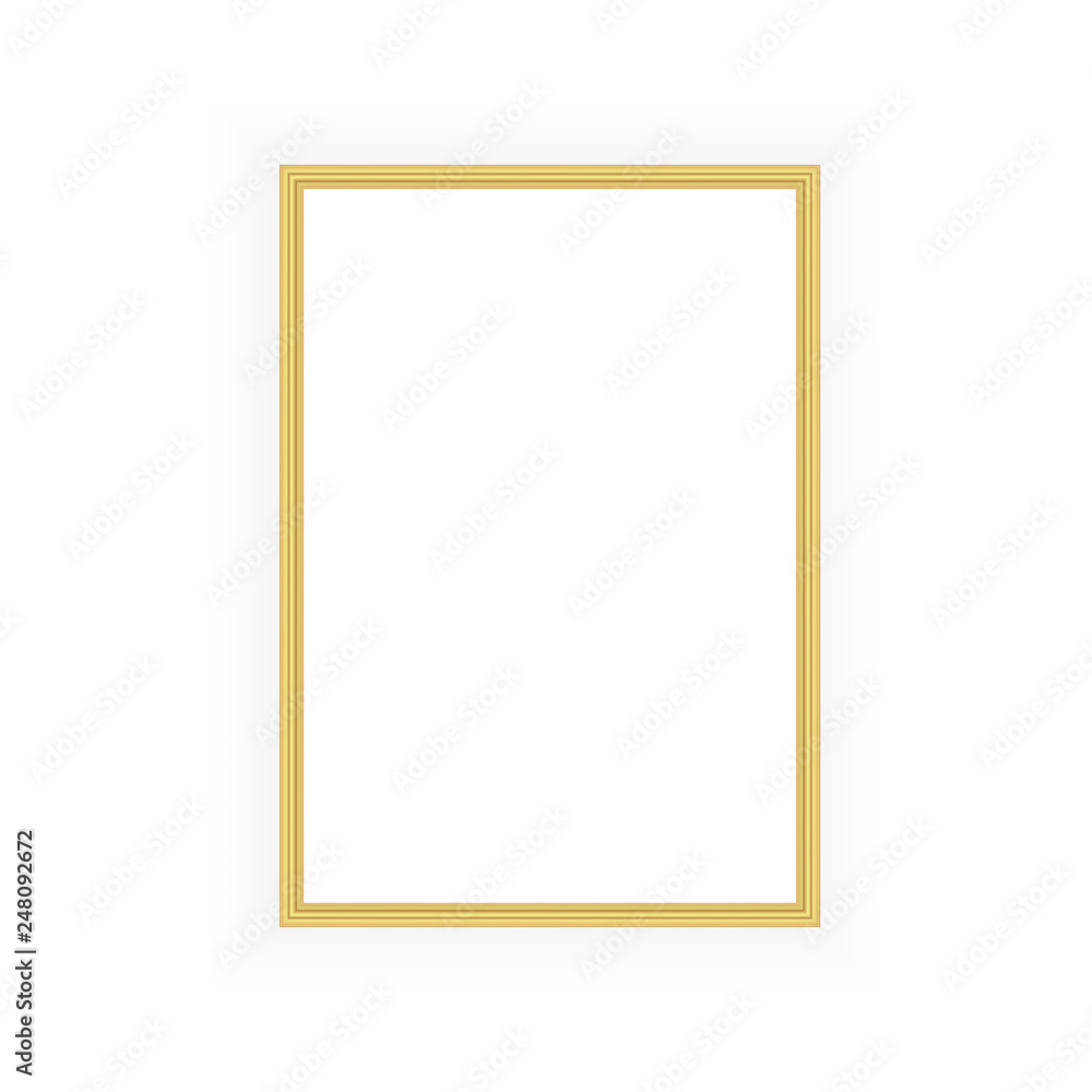 Realistic black frame isolated on white background. Perfect for your presentations. Vector illustration Realistic black frame isolated on white background. Perfect for your presentations. Vector illustration