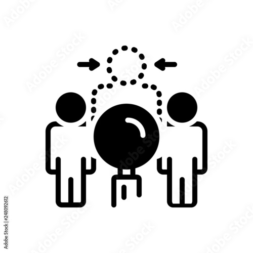 Black solid icon for disappearance 