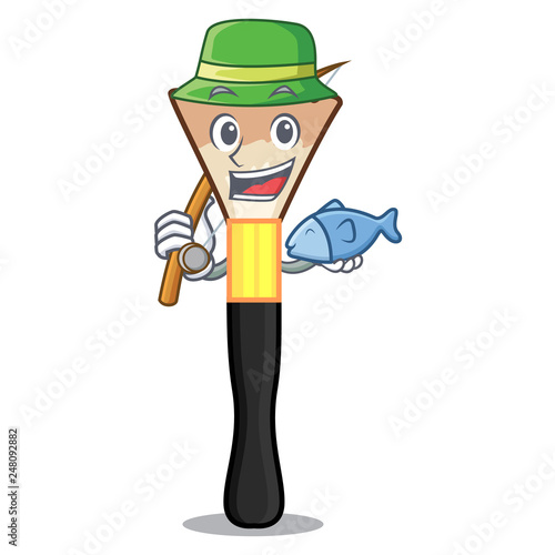 Fishing blusher isolated with in the cartoons