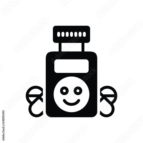 Black solid icon for ecstasy 