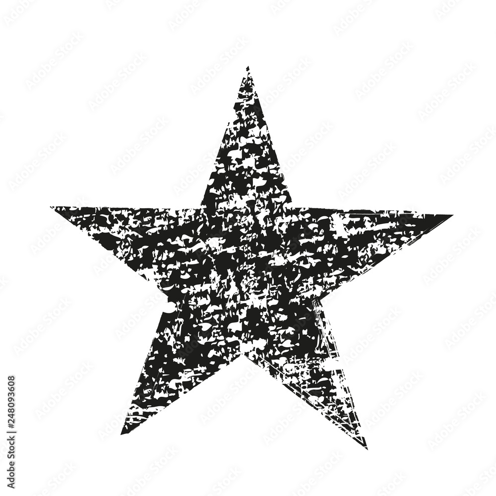 Grunge star. Hand drawn style illustration with a grunge effect. Star with grunge texture. Vector illustration Grunge star. Hand drawn style illustration with a grunge effect. Star with grunge texture. Vector illustration