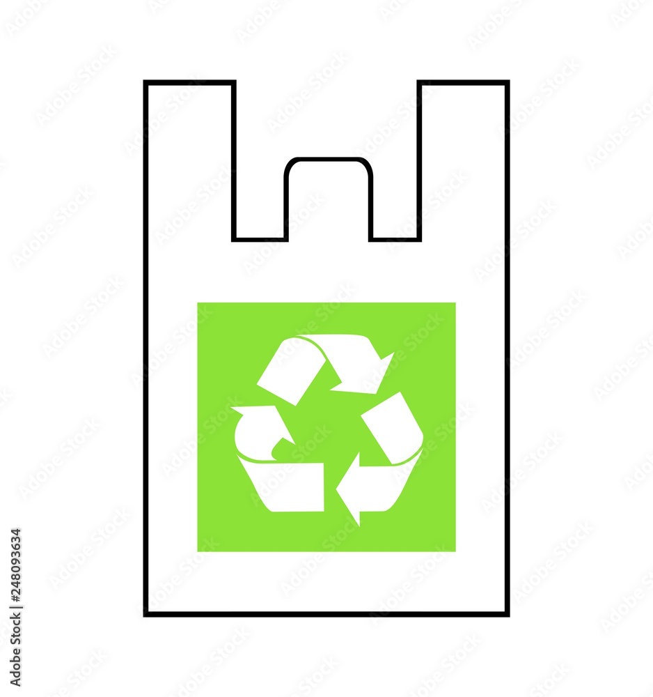 リサイクルマークの描かれたレジ袋 Stock イラスト Adobe Stock