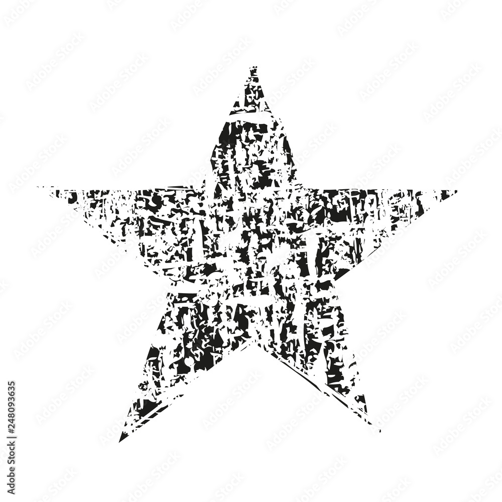 Grunge star. Hand drawn style illustration with a grunge effect. Star with grunge texture. Vector illustration Grunge star. Hand drawn style illustration with a grunge effect. Star with grunge texture. Vector illustration