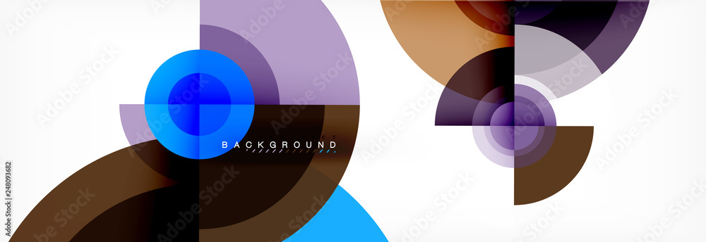 Minimal geometric circles and triangles abstract background, techno modern design, poster template Minimal geometric circles and triangles abstract background, techno modern design, poster template