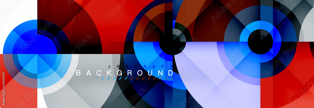 Round circles and triangles abstract background Round circles and triangles abstract background