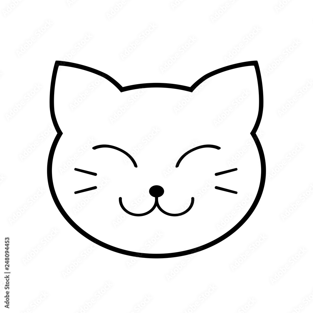 ネコの顔 Stock イラスト Adobe Stock ネコの顔 Stock イラスト Adobe Stock