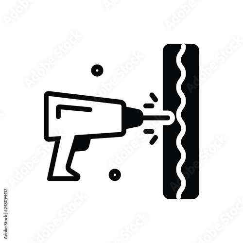 Black solid icon for drill down 