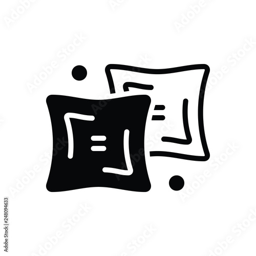 Black solid icon for duvet  