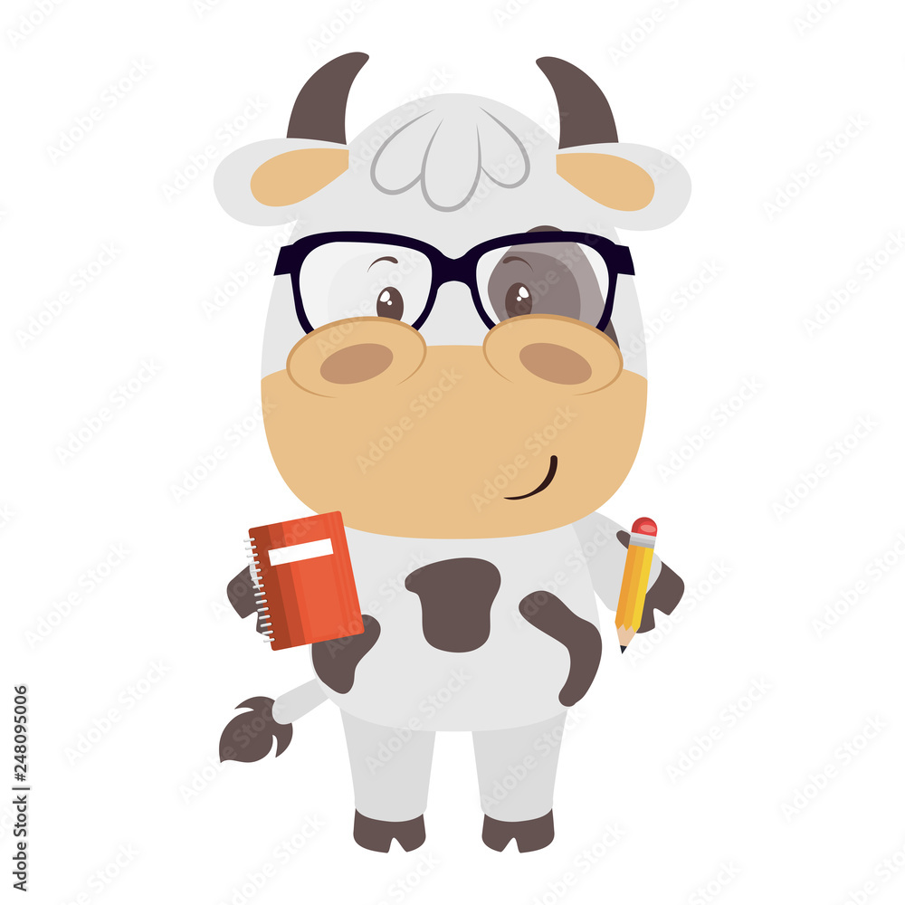 cute little cow character cute little cow character