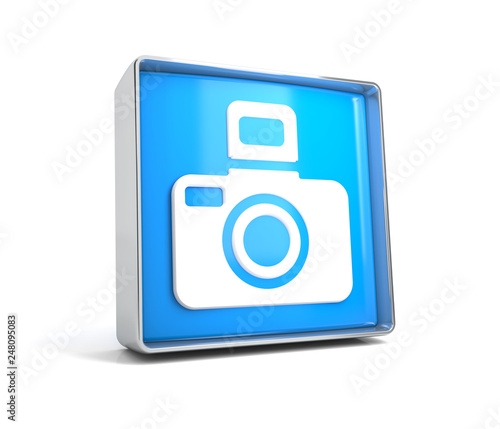 Camera - web button isolated on white background