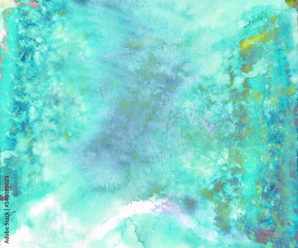 Grunge watery effect abstract watercolor or ink of liquid splatter of paint.