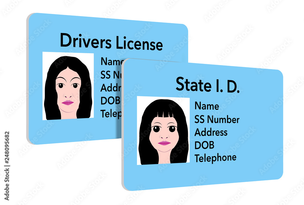 Here is an illustration of a state identification card that is used for youngsters. A young girl