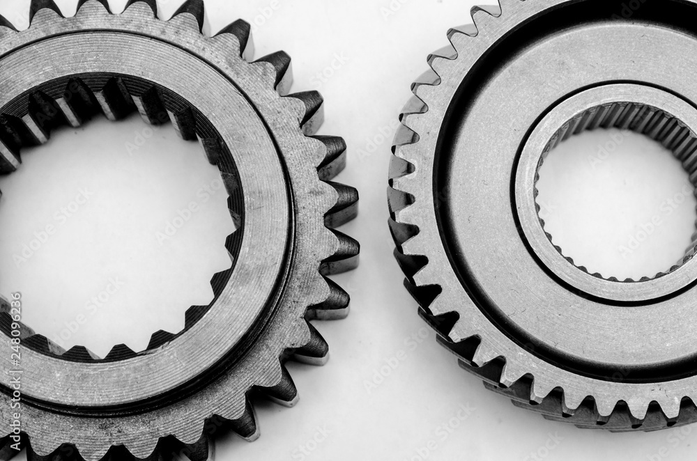 gears for car repair, gears on a white background gears for car repair, gears on a white background