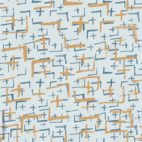 Tie Dye Japanese Geometric Winter Seamless Pattern. Scribble Cartoon Doodle Craft Texture. Boho Tie Dye Vector Batik. Geo Wabi Sabi Bohemian Kimono Print. Scribble Craft Doodle Seamless Collage