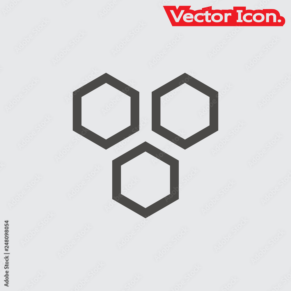 Honeycomb icon isolated sign symbol and flat style for app, web and digital design. Vector illustration. Honeycomb icon isolated sign symbol and flat style for app, web and digital design. Vector illustration.