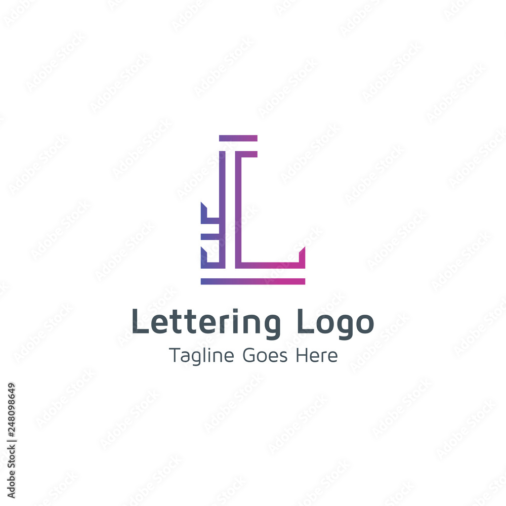 Lettering L Vector Lettering L Vector