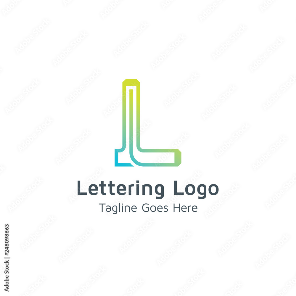 Lettering L Vector Lettering L Vector