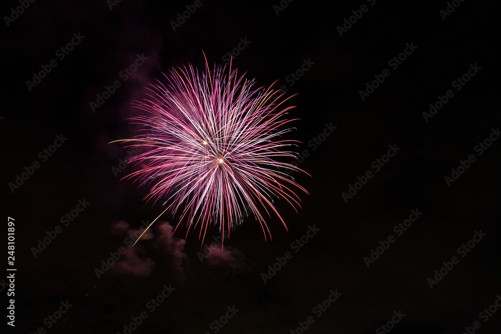Closeup of isolated fireworks for compositing Closeup of isolated fireworks for compositing