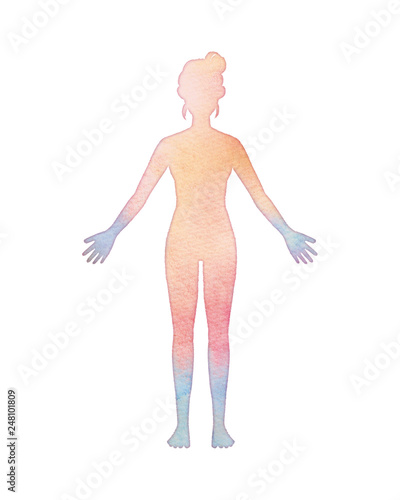 女性のシルエット