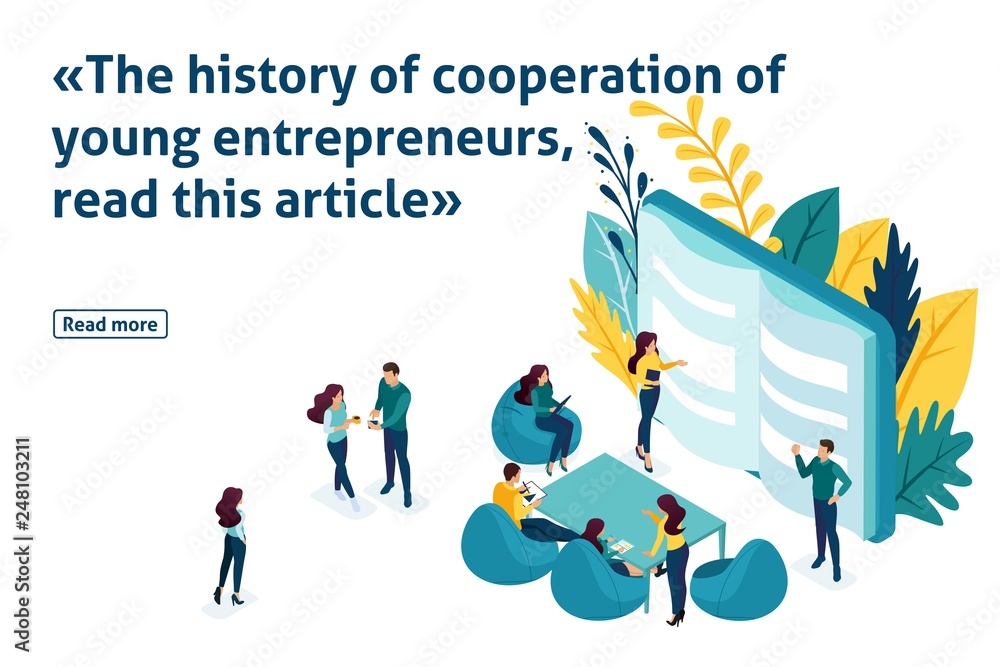 Obraz premium Isometric Training Office Staff Article