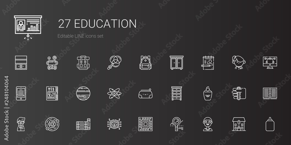 education icons set