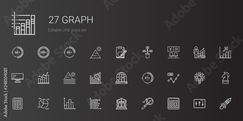 graph icons set