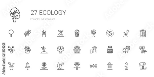 ecology icons set