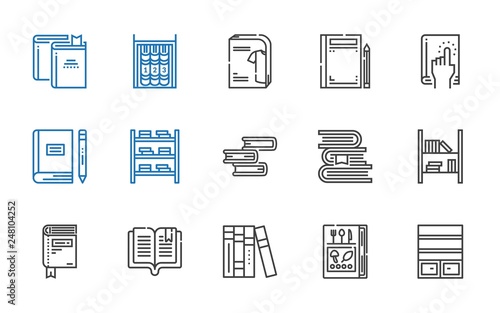 e-book icons set